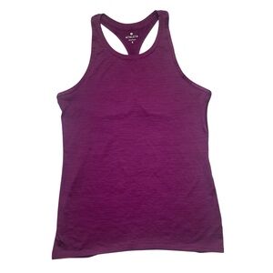 Athleta high neck shadow stripe chi racer back tank top
S